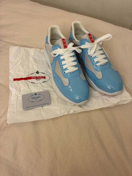 Sapatos Prada "America's" Azul Claro - Tamanho 45 EU