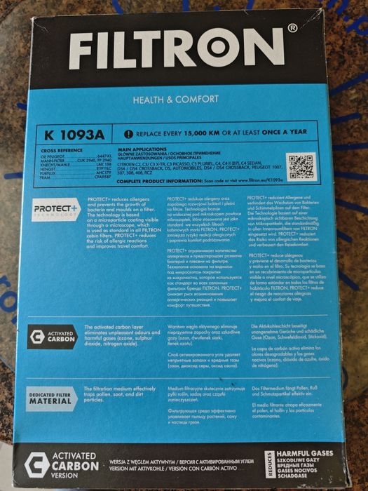 Nowy Filr kabiny Filtron K1093A