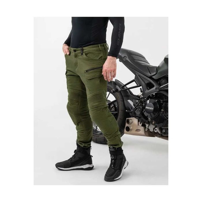 Spodnie motocyklowe Shima GIRO 3.0 MEN BLACK, KHAKI