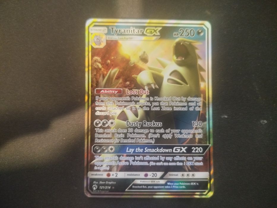 Karta pokemon Tyranitar GX 121/214