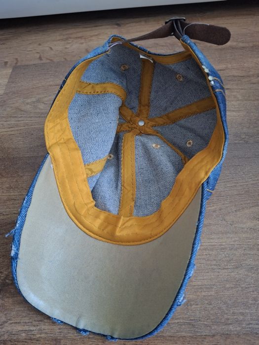 Czapka z daszkiem jeans Kotek 58 dla dziewczynek