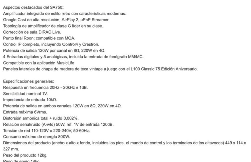 Amplificador JBL