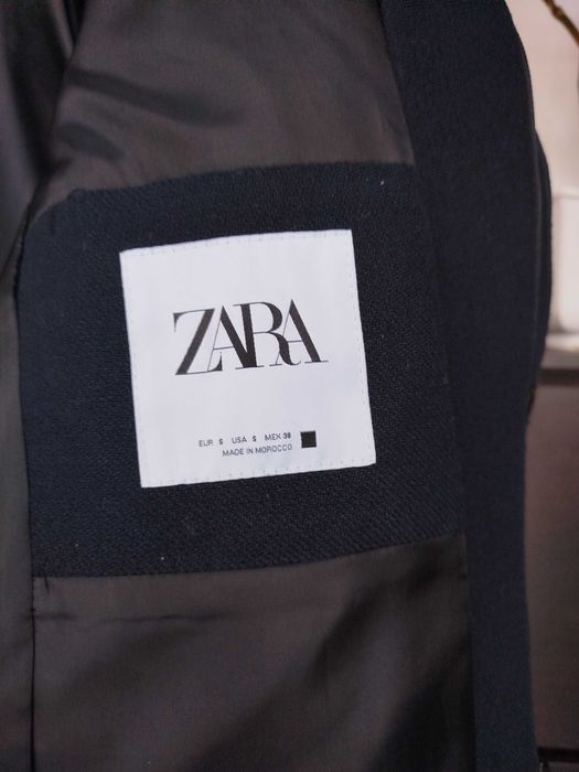 Sobretudo Zara homem azul escuro