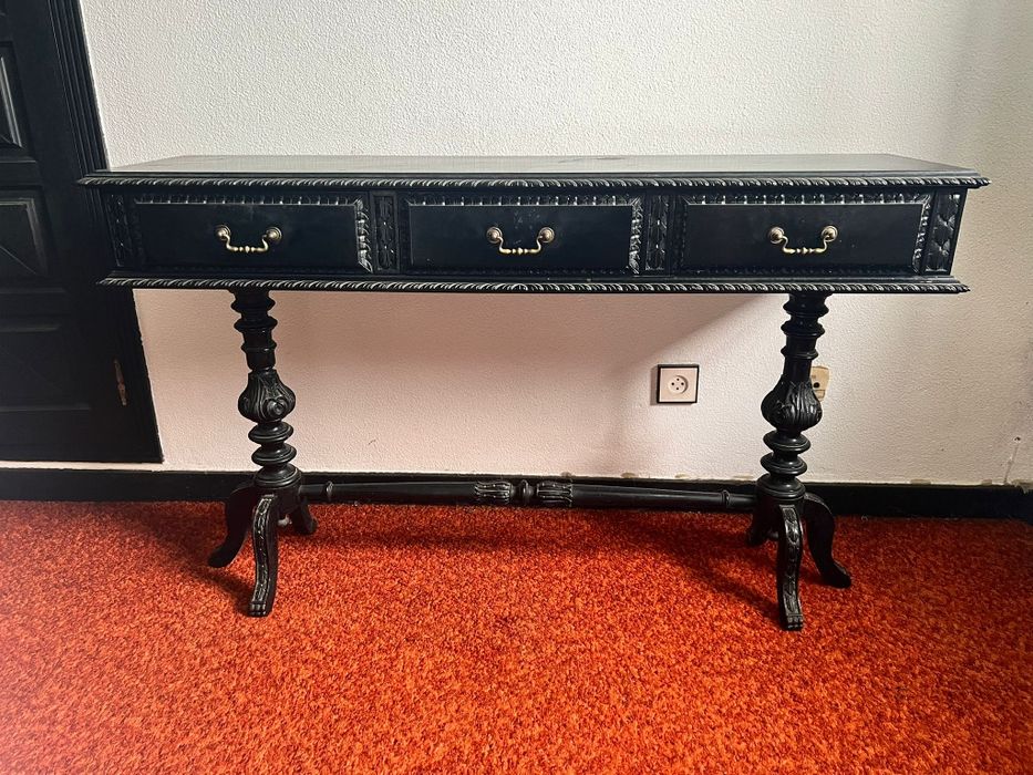 Aparador madeira maciça cor preta