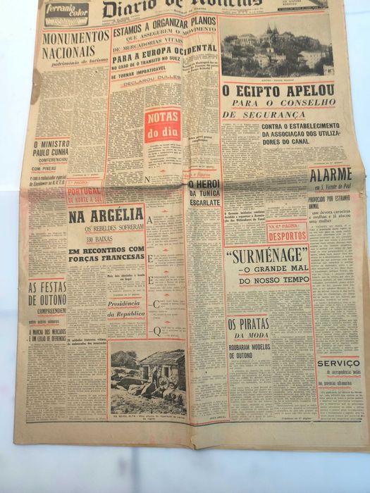 Diario de Noticias de 18-09-1956/Diario Popular  de 17-07-1956