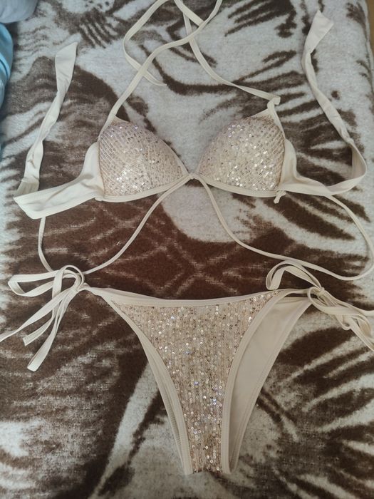 Bikini złote cekiny