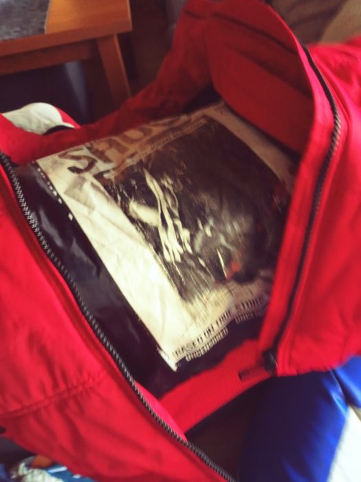 Kamizelka meska czerwona L pikowana zimowa