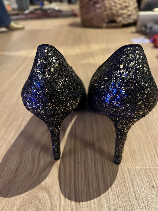 Sapatos glitter pretos 39