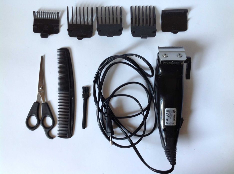 Машинка для стрижки (полурабочая) Domotec MS-4610 насадки ножницы