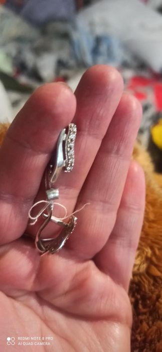 Сережки срібло-родій нові