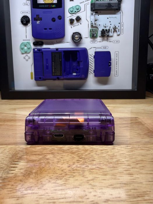 Gameboy advance SP IPS v5 extremeRate shell USBC Battery mod