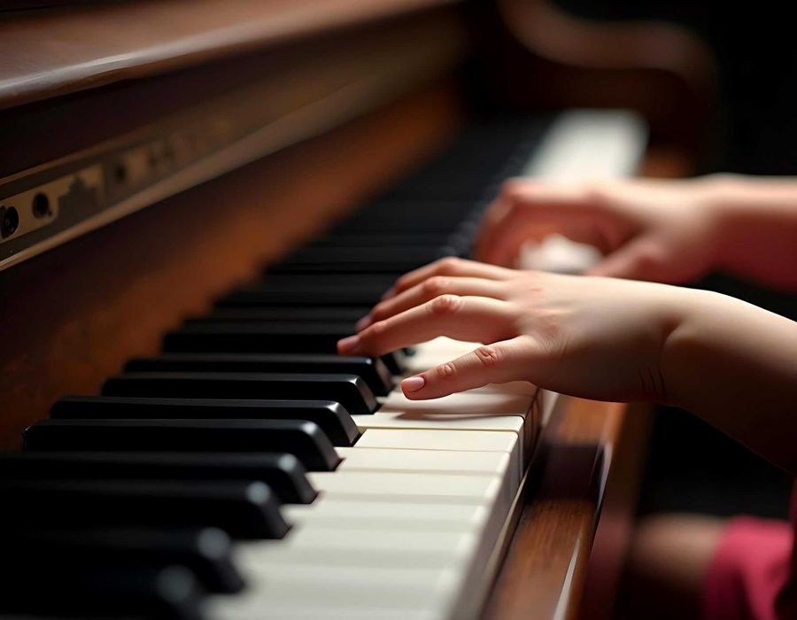 Nauka gry na pianinie, keyboardzie