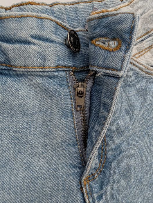 Spodnie jeansy Lindex r. 104 dziewczęce z haftem jednorożców regulacja