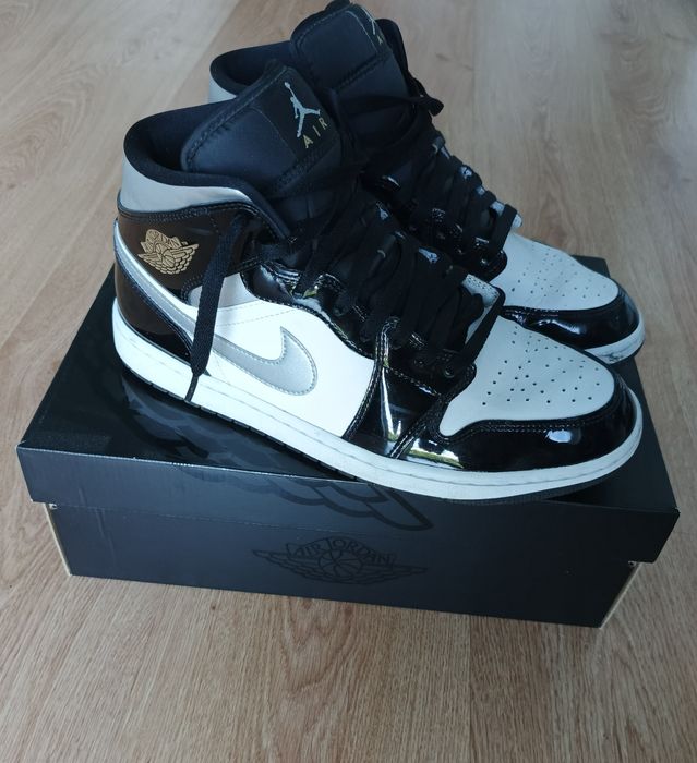 Buty Air Jordan 1 Mid SE Black/Metallic Silver-White