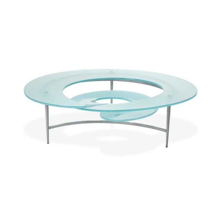 Mesa espiral em vidro