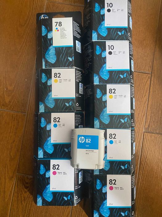 Tinteiros HP originais 940XL, 82, 10 e 78