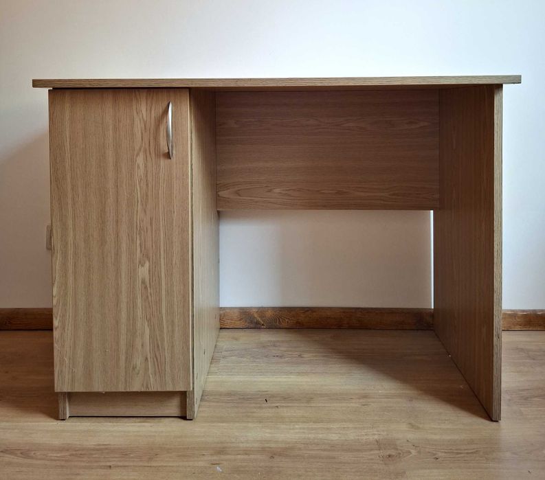 Biurko komputerowe, małe, do biura, pokoju, jasny brąz, 75x100x50 cm