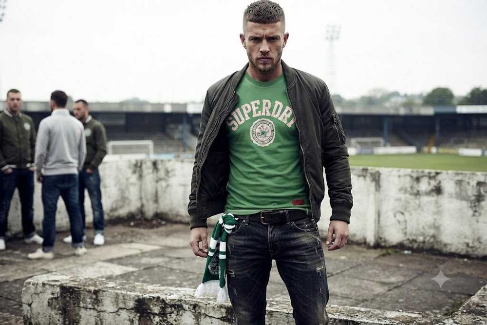 Superdry Jpn M-L “fighting irish” футболка из хлопка