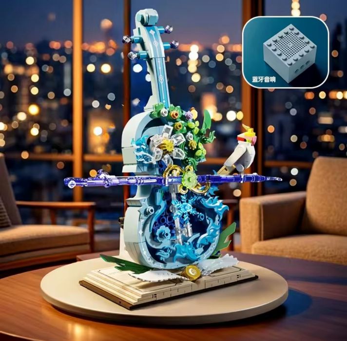 Конструктор подарочный скрипка цветы  450 блоков Lego