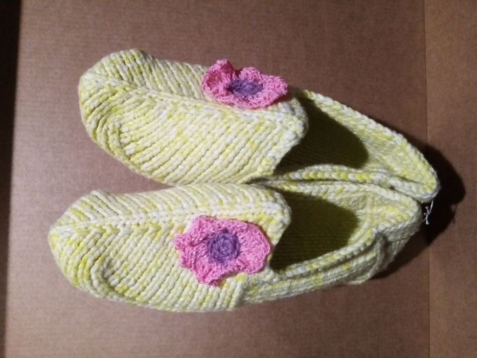 В'язані (носки) шкарпеткі-тапочкі. Ручна робота