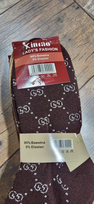 4 pary grube skarpety damskie jak kaszmir logo uni 35-38