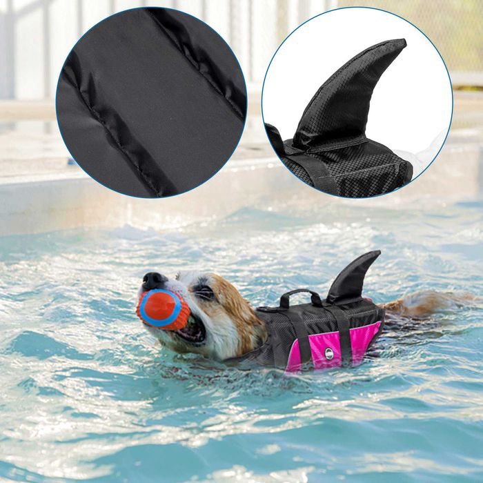 NOVO - Colete Salva-Vidas TUBARÃO para Cão, life jacket