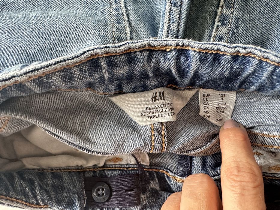Jeansy z dziurami H&M rozmiar 128, 7-8 lat