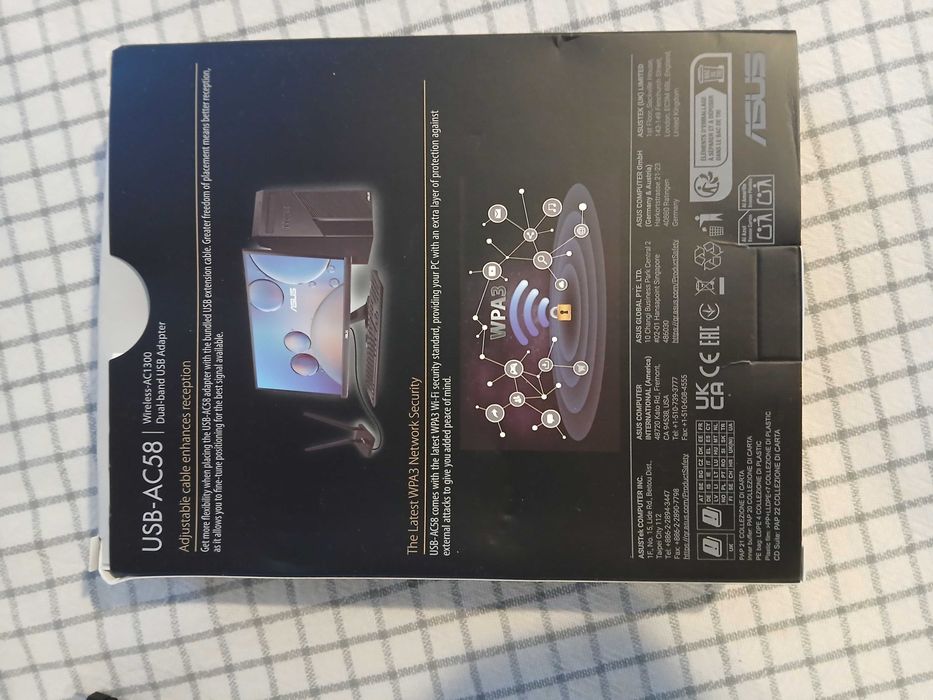 Karta sieciowa Asus USB-AC58 do 867MBit, mega zasięg