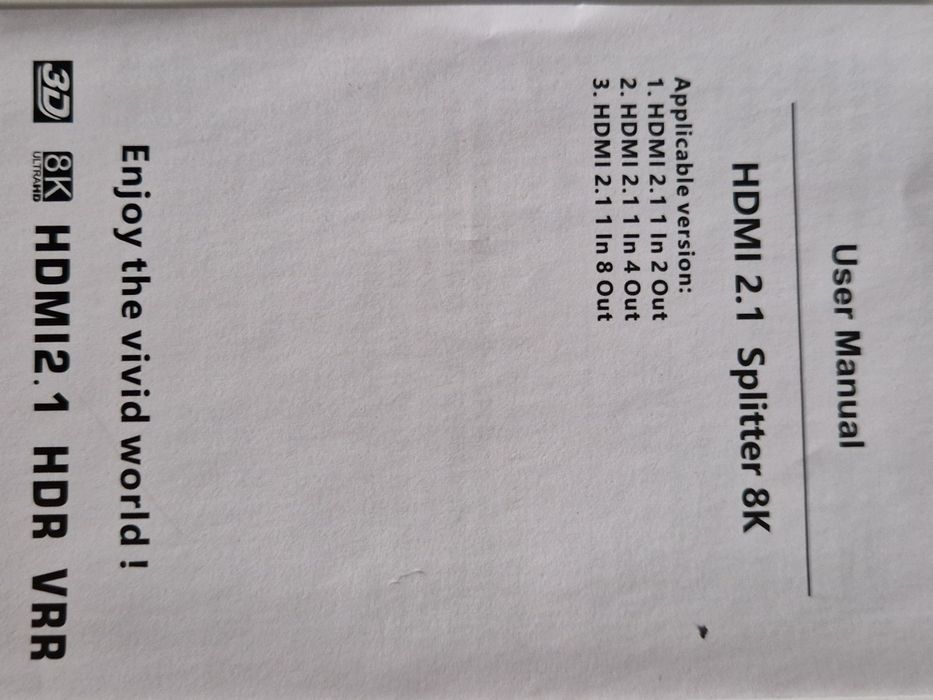 Rozdzielacz sygnału  8K HDMI 1X4 SPLITTER