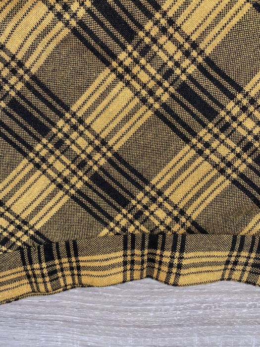 Spódnica trapezowa w kratkę Zara żółta czarna