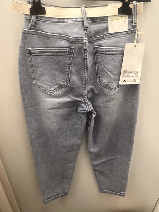 Nowe xs jeansy baggy