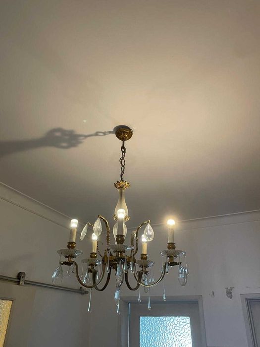 Vintage Ceiling Lamp / Chandelier, Gold