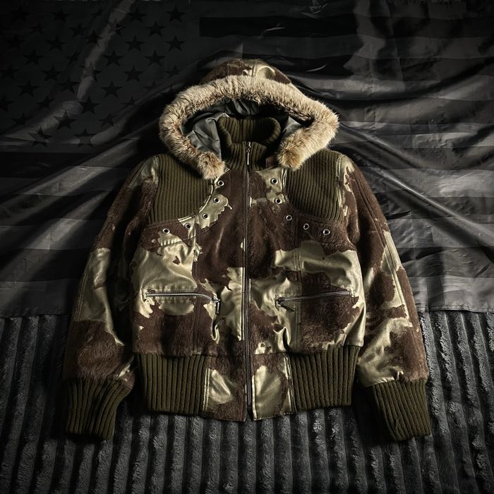 Alaska Cow Skin Leather Fur Avantgarde Bomber Jacket