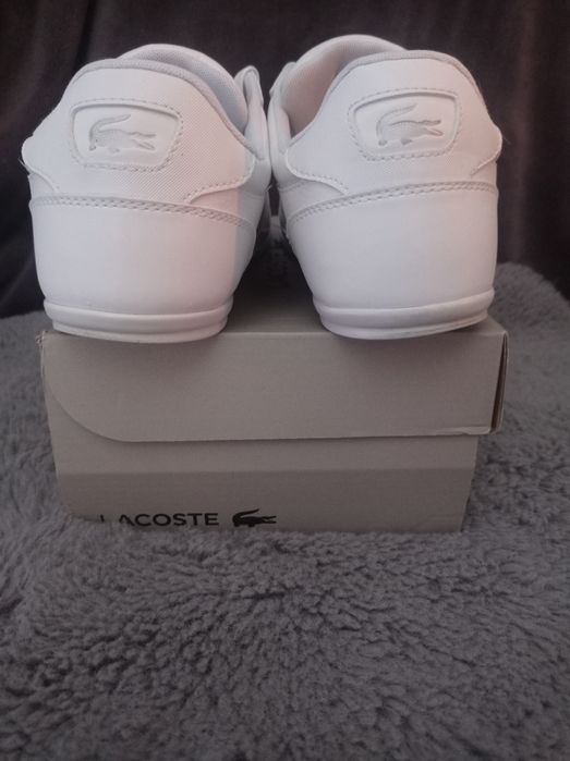 Buty Lacoste Chaymon rozmiar 43 białe skóra skórzane 28 cm super męski