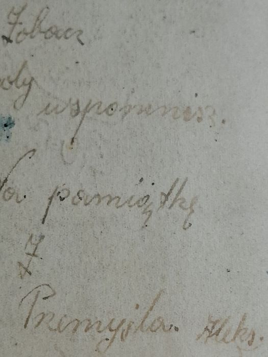 Zdjęcie żołnierza polskiego z dedykacją. Lata 40.