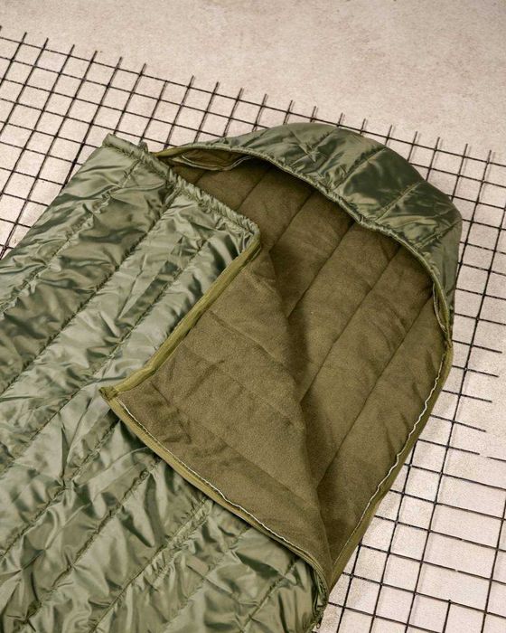 Зимовий спальний мішок з капюшоном тактичний -20 C° на флісі.