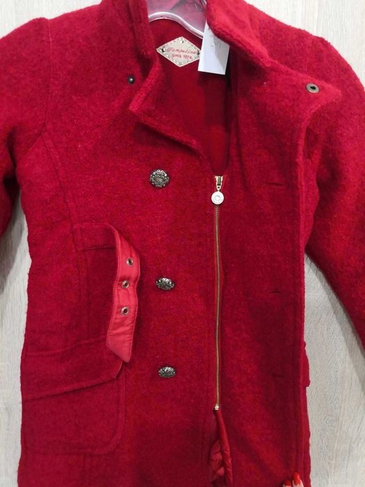 Płaszcz wełniany vintage dla dziewczynki Pampolina rozmiar 116 cm