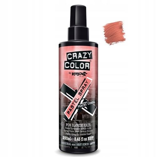 spraye do włosów crazy color koralowy peachy coral 250ml
