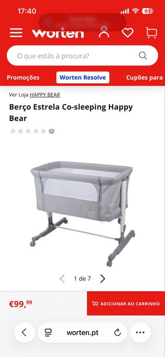 Berço Portátil Happy Bear