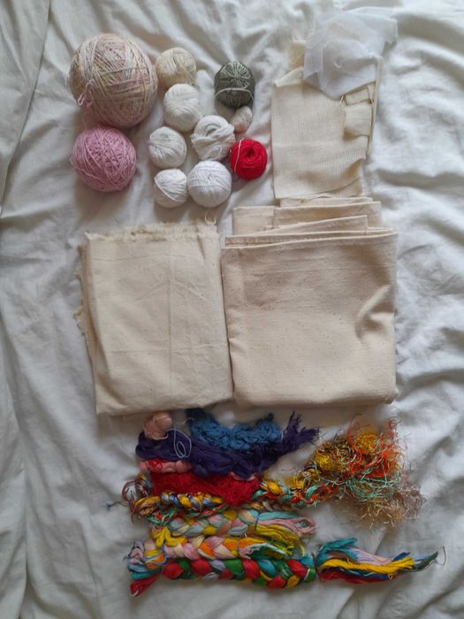 Нитки мулине ткань для вышивки ирис