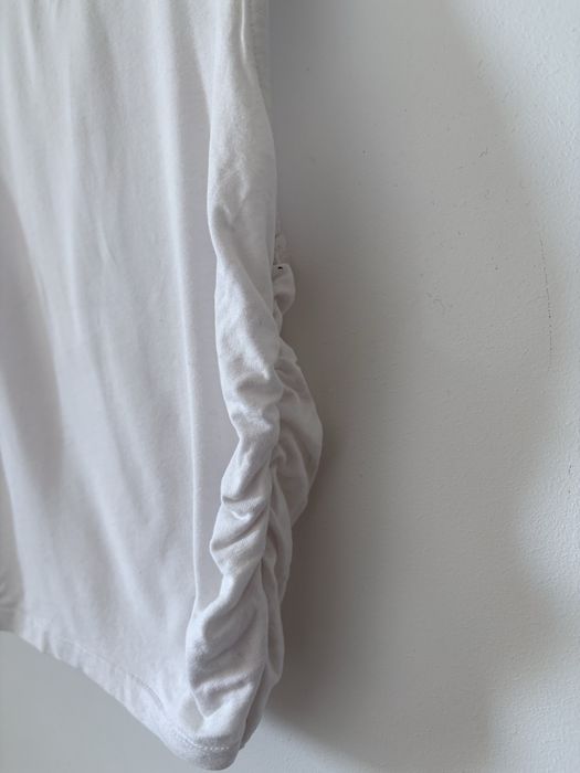 biały crop top asos m