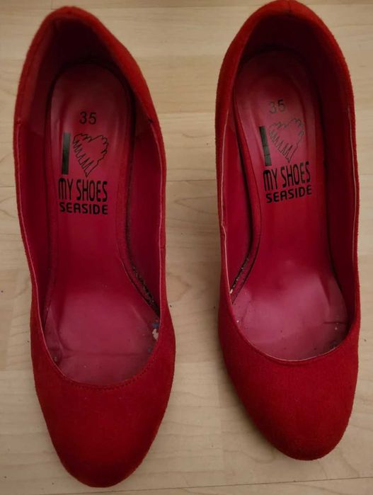 Sapatos salto alto, vermelho, Seaside, tamanho 35