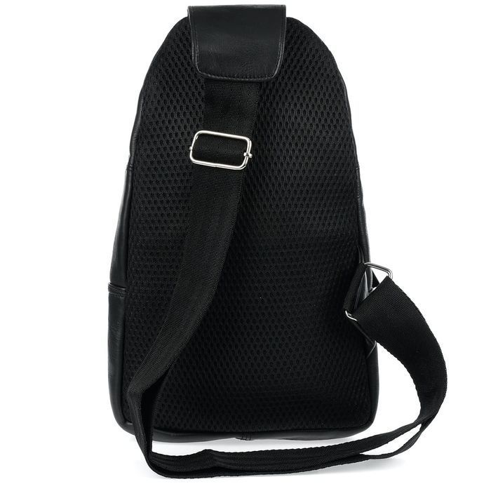 Plecak skórzany crossbody / nerka Bellugio czarny na telefon klucze