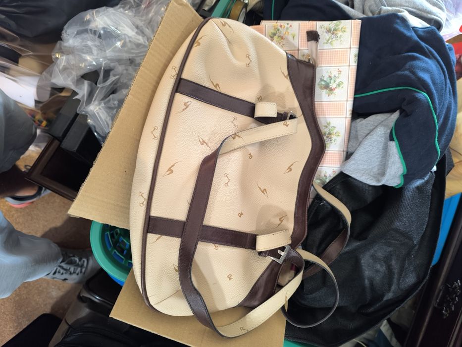 Mala de Ombro Bege/Castanha (Estilo Equestre) – Usada