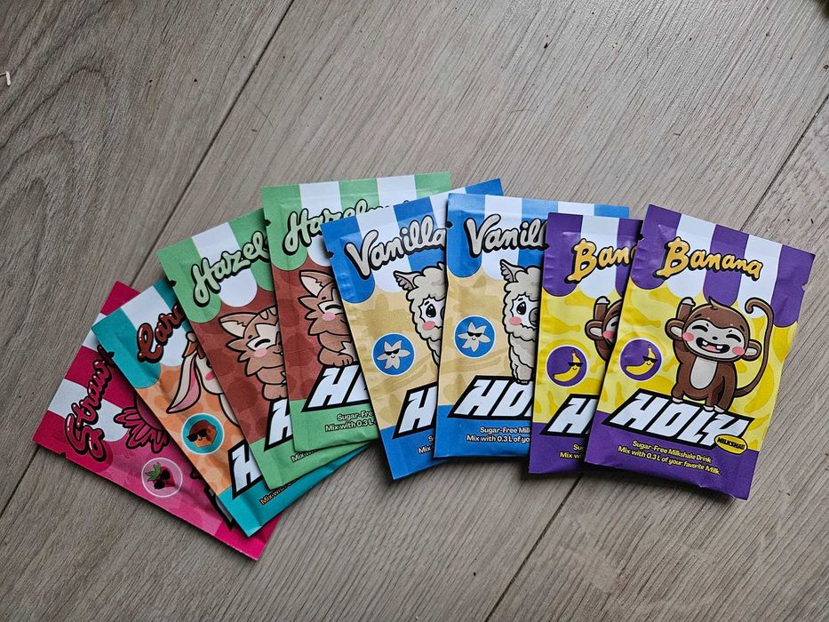 Holy Milkshake o smaku: Banana, Caramel, Hazelnut, Strawberry, Wanilla