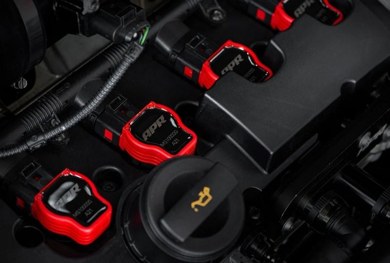 KIT DE 4 BOBINES DE IGNIÇÃO DE ALTA PERFORMANCE APR 2.0 TFSI / 1.8T 20V - VERMELHO