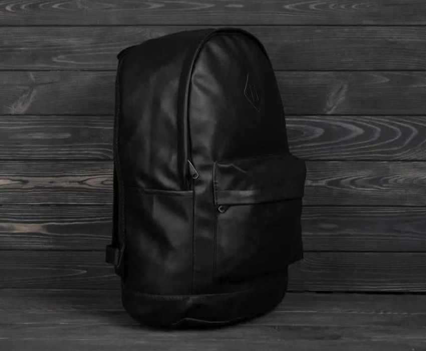 Рюкзак мужской кожаный черный сумка портфель