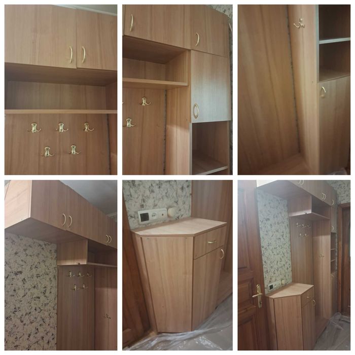 Прихожая с тумбой и антресолями 226х155 см
