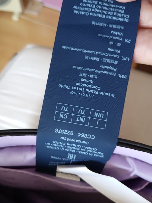 Mala tiracolo Armani Jeans cor lilás, sintética 25x17cm