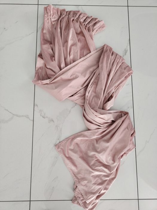 Zasłona welurowa pudrowy róż jedna